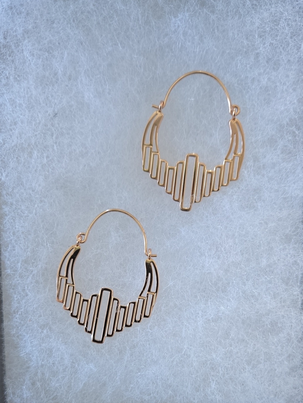 New In Box Tether Rose Gold Hoop Earrings